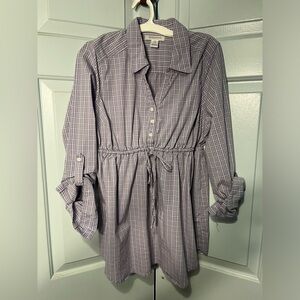 Motherhood Maternity Size M Purple Plad Dress/Tunic